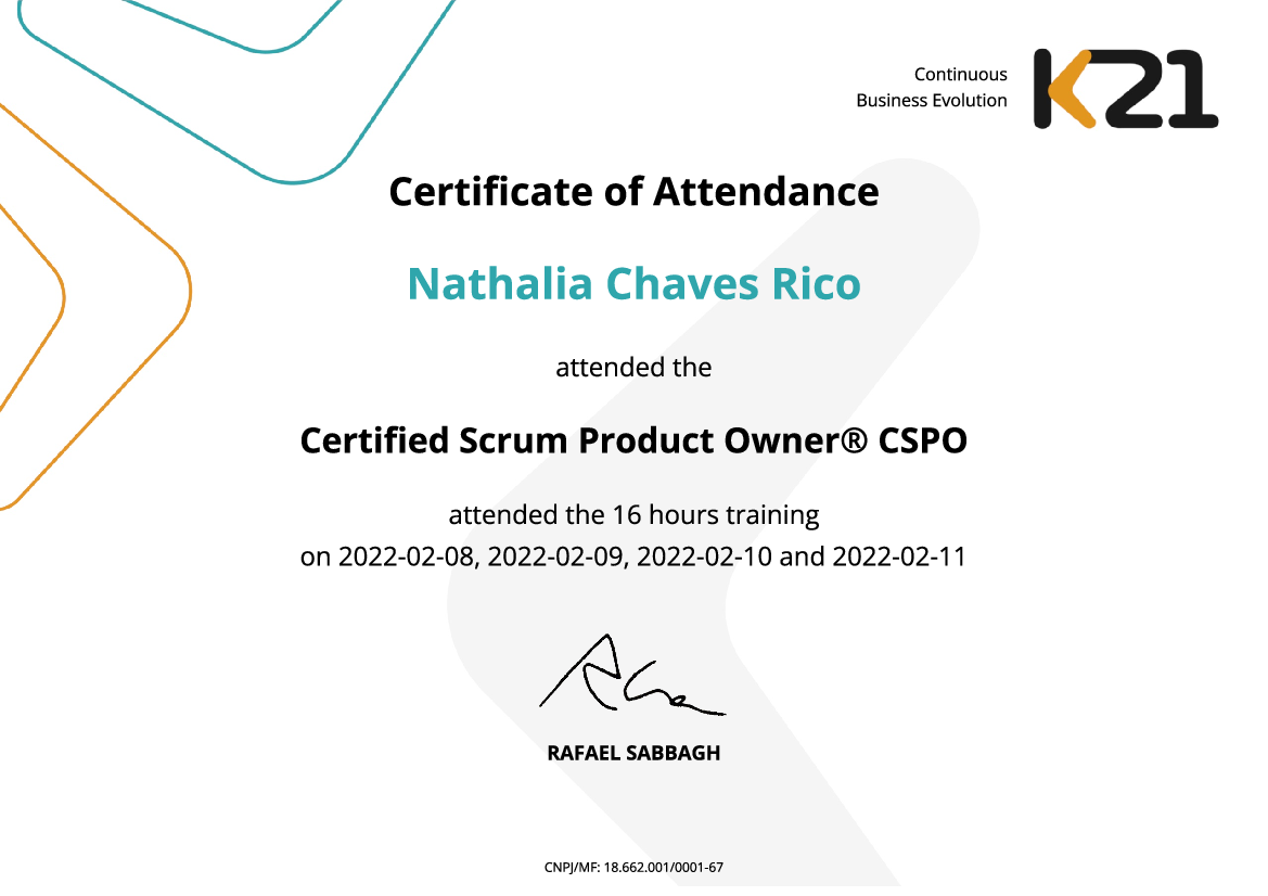 Certificado K21